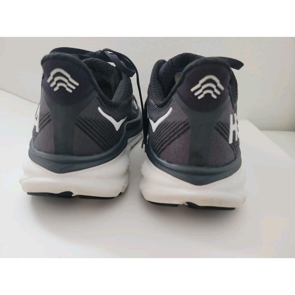 8.5 Hoka Women's Clifton 9 Black/White, Running Shoes-US 8.5 B - Picture 3 of 13